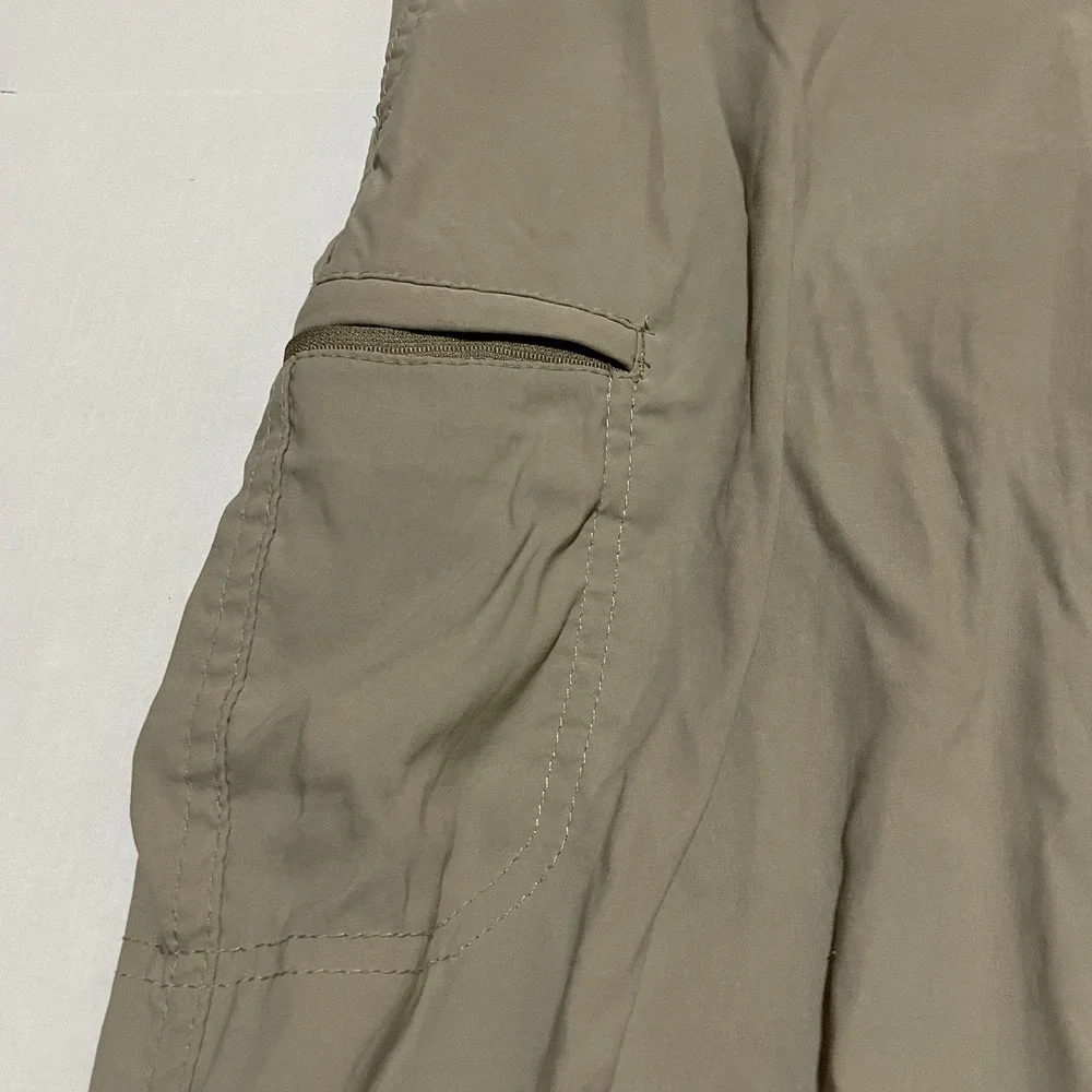 UB Tech Beige Tan Gray Nylon Utility Pants 36 X 29 Khaki Cargo Classic‎